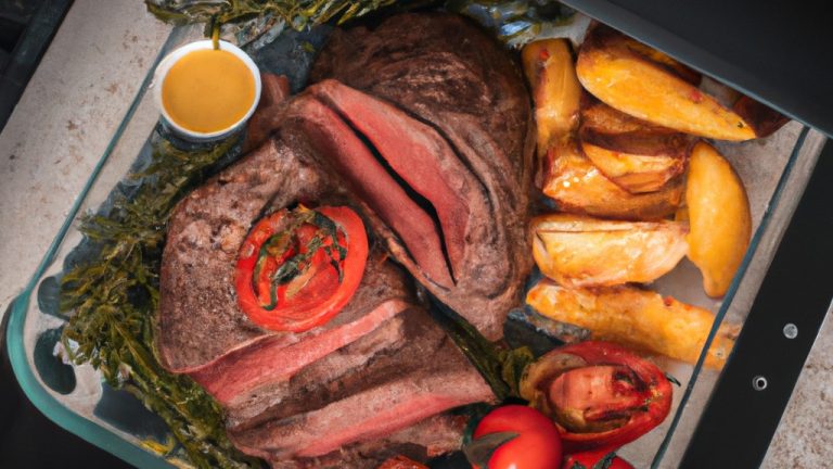 Bisteca Com Vagem E Tomate Na Airfryer