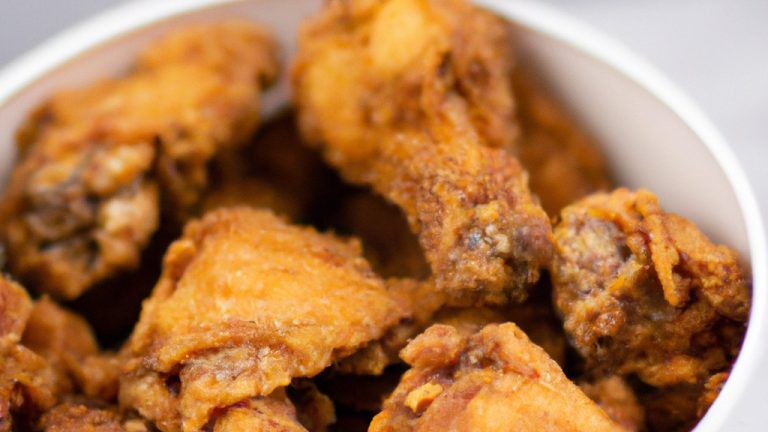 Coxa de frango crocante e dourada cozida na airfryer, apresentada em um prato branco com um raminho de alecrim ao lado. A pele do frango está perfeitamente crocante, enquanto a carne por dentro permanece suculenta e macia.