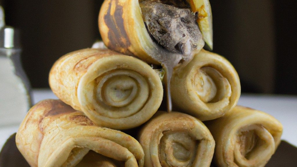 Imagem de um crepe congelado sendo cozido em uma Airfryer. A Airfryer é uma fritadeira de ar quente que cozinha os alimentos sem a necessidade de óleo, tornando o processo de cozimento mais saudável e prático. O crepe está dourado e crocante, com um recheio delicioso e derretido.