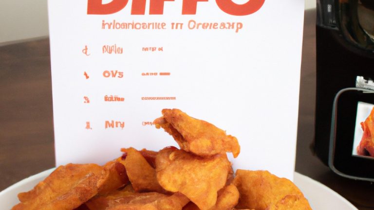 Imagem de Doritos de Rap10 dourados e crocantes cozidos em uma Airfryer, servidos em uma tigela com um molho de queijo para mergulhar.