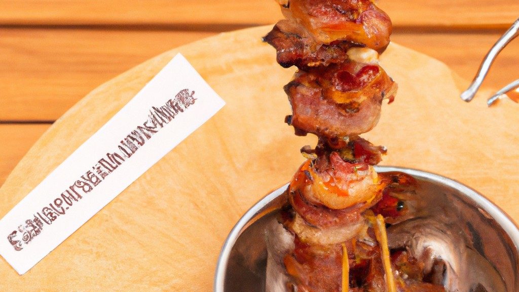Espetinhos de carne suculentos enrolados em bacon crocante, grelhados à perfeição na Airfryer. Uma refeição rápida e prática, perfeita para um lanche ou jantar.