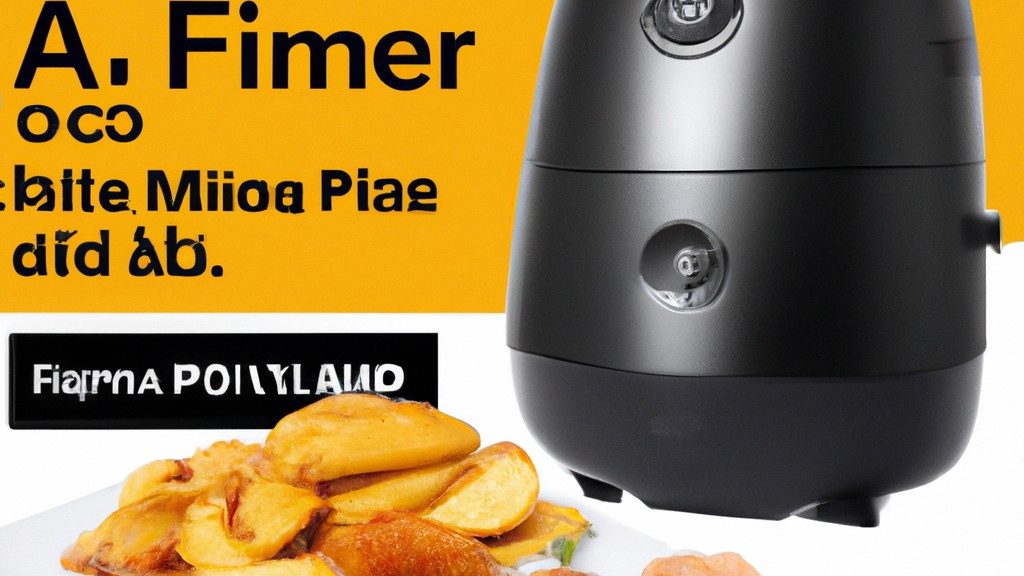 Imagem de uma Airfryer com o texto "Esquenta Prime Day: Airfryer Com Até 48% Off Na Amazon".
