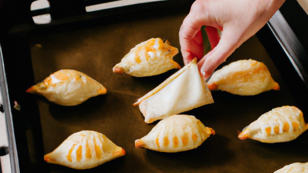 Imagem de folhas de palmito empanadas e fritas na airfryer, servidas em um prato com molho de tomate.