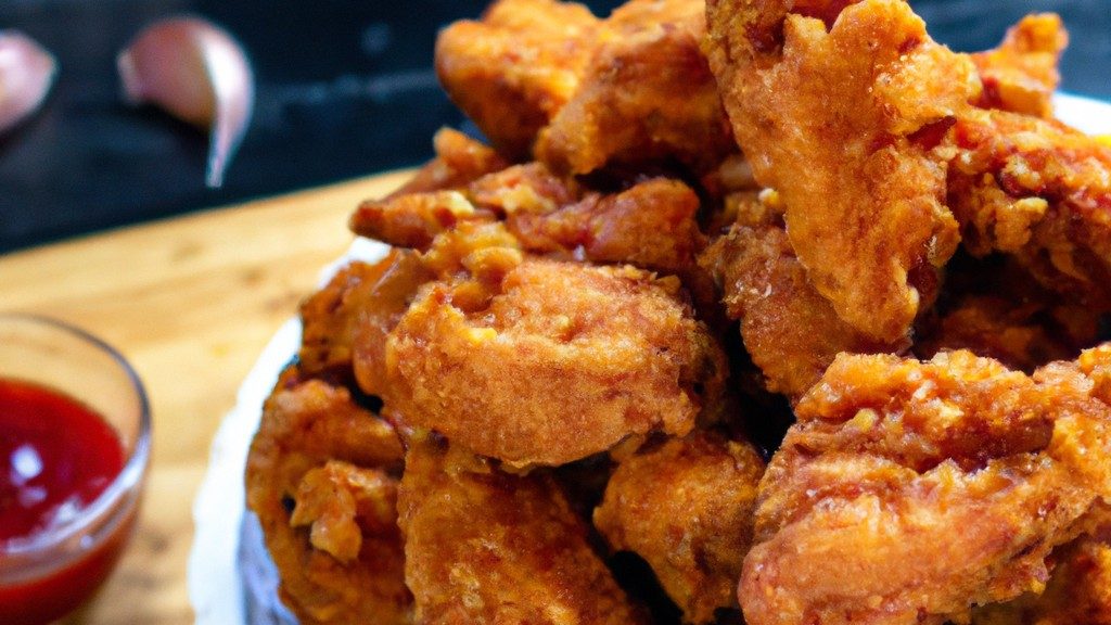 Foto de coxas de frango douradas e crocantes cobertas com páprica, cozidas em uma Airfryer. Essas coxas de frango são fáceis de fazer e cheias de sabor.