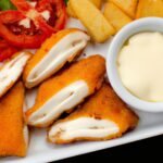 Frango Empanado Com Queijo Parmesão E Legumes Assados 2 Frango Empanado Com Queijo Parmesão E Legumes Assados