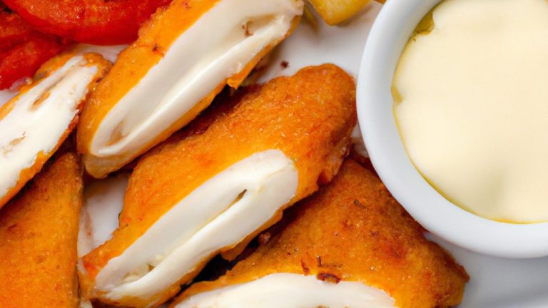 Imagem de um frango empanado dourado com queijo parmesão derretido por cima, servido com uma variedade de legumes assados, incluindo cenouras, abobrinhas e pimentões. Os legumes estão caramelizados e levemente carbonizados nas bordas, enquanto o frango está suculento e crocante.