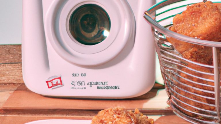Imagem de frango frito crocante dourado feito na Airfryer, servido com molho e acompanhamentos.