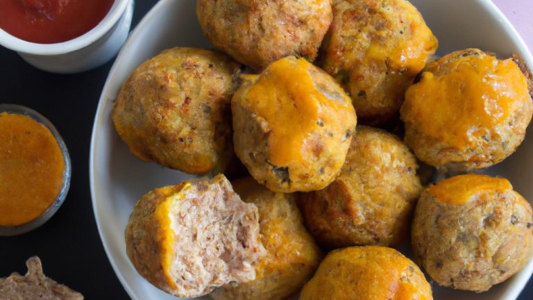 Imagem de uma maminha suculenta e grelhada, marinada em uma mostarda picante, sendo preparada em uma Airfryer. A carne está dourada e caramelizada, com deliciosos sucos escorrendo por ela. O prato é acompanhado por batatas fritas e legumes grelhados.