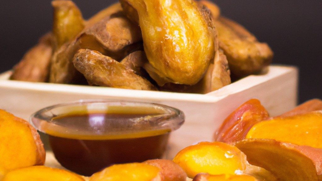 Imagem de uma assadeira cheia de mandioquinhas e batatas doces cortadas em fatias, assadas na Airfryer. As batatas estão crocantes e douradas, com algumas ervas e especiarias polvilhadas por cima.