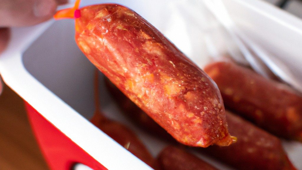 Imagem de uma manta de linguiça recheada cozida em uma Airfryer. A manta está recheada com uma mistura de arroz, feijão, milho, cenoura e cebola e coberta com queijo derretido.