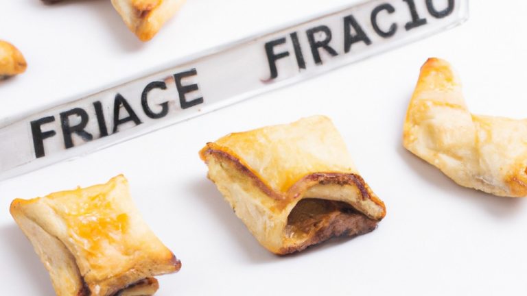 Imagem de mini folhados de Nutella em uma airfryer. Os folhados são dourados e crocantes, com uma pitada de açúcar de confeiteiro polvilhado por cima.