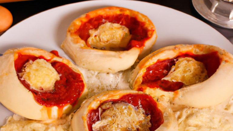 Pizza redonda e crocante, feita com uma base de pastel assada na Airfryer. A pizza é coberta com molho de tomate, queijo derretido e coberturas coloridas, como pimentões, cebolas e azeitonas. O fundo da pizza é dourado e crocante, enquanto o topo é borbulhante e cheio de queijo.