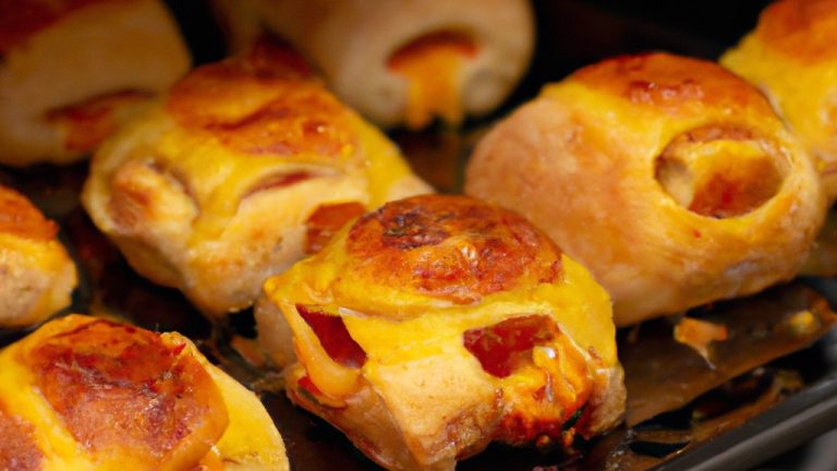 Imagem de uma airfryer aberta com uma fatia de pizza feita com pão de forma colocada dentro. A pizza é coberta com calabresa, queijo derretido e outros ingredientes.