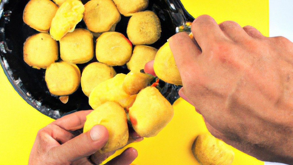 Imagem de polenta frita feita na Airfryer, com uma crosta dourada e crocante. A polenta é cortada em palitos e frita até ficar crocante, servida com um molho de tomate ao lado.