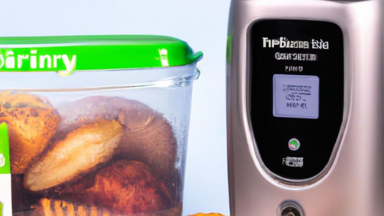 Foto de uma airfryer de 5 litros com uma cesta removível e um painel de controle digital. O texto "Qual é a melhor airfryer de 5 litros? Resenha das melhores marcas" está escrito na parte superior da imagem.