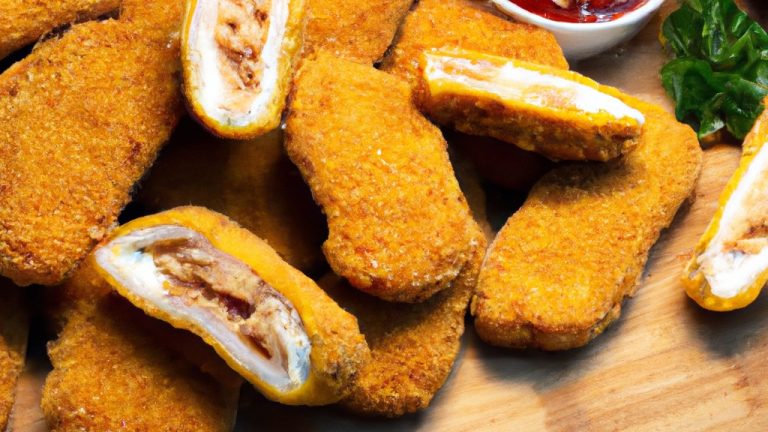 Imagem de queijo coalho empanado e frito na airfryer, servido em um prato com limão e folhas de hortelã. O queijo está dourado e crocante por fora, e macio e derretido por dentro.