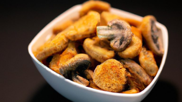 Cogumelos empanados crocantes e dourados preparados na Airfryer. Acompanhados de um molho cremoso, eles são um aperitivo ou lanche perfeito para qualquer ocasião.