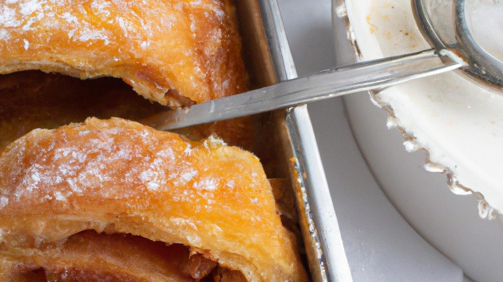 Imagem de um pastel de banana assado na Airfryer. O pastel tem uma crosta dourada e é recheado com bananas fatiadas e doce de leite.