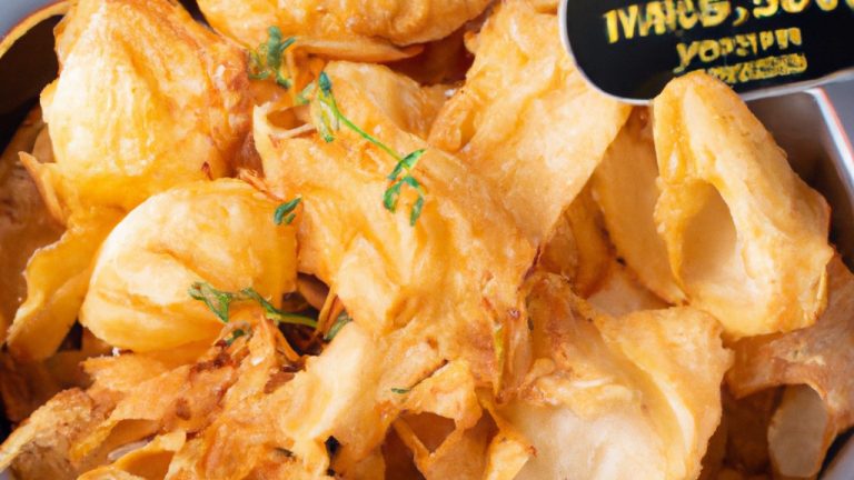 Image Alt: Imagem de repolho frito cozido em uma airfryer. O repolho está fatiado em tiras finas e dourado, com uma crosta crocante.