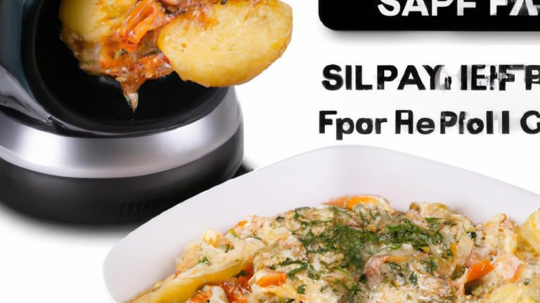 Imagem de repolho fatiado em uma airfryer, com uma crosta dourada e crocante.