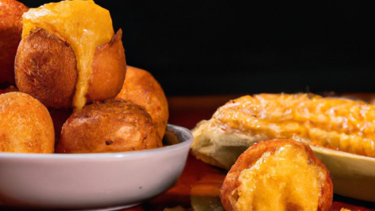 Foto de sobrecoxas de frango douradas e crocantes cobertas com um cremoso creme de milho, preparadas na Airfryer.