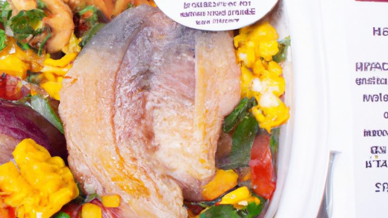 Imagem de filé de tilápia cozido na Airfryer, acompanhado de uma variedade de legumes como brócolis, cenoura e batata. O prato é apresentado em um prato branco com um guardanapo de linho ao lado. A imagem transmite uma refeição saudável e deliciosa, preparada de forma prática e sem muito esforço.