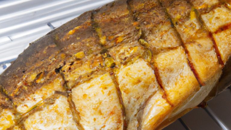 Filé de tilápia grelhado na air fryer, embrulhado em papel manteiga com ervas aromáticas e limão, criando um saboroso e saudável prato de peixe.