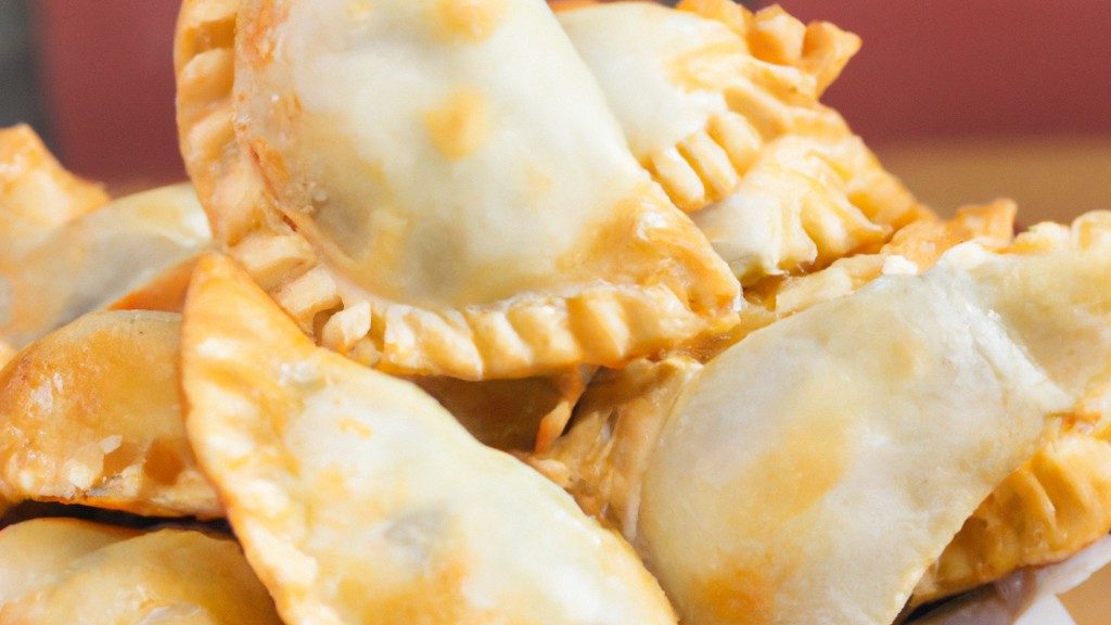 Imagem de tiras de massa de pastel crocantes e douradas dispostas em um prato. Elas foram preparadas na Airfryer, uma fritadeira sem óleo, tornando-as uma opção mais saudável do que as tradicionais tiras de pastel fritas.