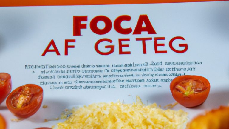 Foto aérea de um prato retangular branco contendo tomate cortado em fatias e ovos fritos em uma airfryer. O tomate é temperado com sal e pimenta e os ovos são cozidos até ficarem dourados e crocantes. Ao fundo, há um fundo escuro com utensílios de cozinha e ingredientes visíveis.