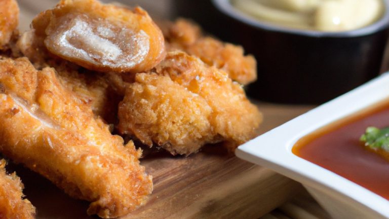 Imagem de Tonkatsu frito ao ar livre, uma costeleta de porco japonesa empanada servida com repolho picado e um molho escuro.