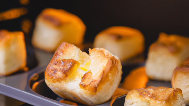 Imagem de criativas torradinhas de alho e queijo preparadas na AirFryer. Elas são douradas e crocantes, cobertas com uma mistura cremosa de alho e queijo derretido, servidas em um prato branco.