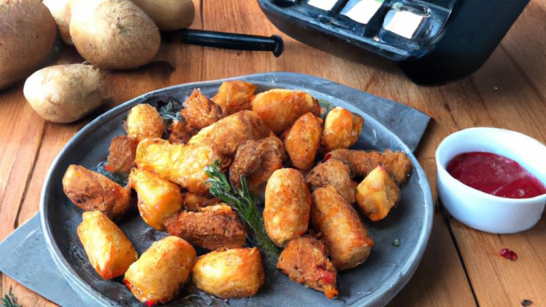 Imagem de uma Air Fryer Philco Gourmet Black, uma fritadeira sem óleo na cor preta com capacidade de 3,2 litros. Possui painel digital com 8 funções pré-programadas, controle de temperatura ajustável de 80°C a 200°C, timer de até 60 minutos e desligamento automático. A fritadeira vem com uma cesta antiaderente removível para facilitar a limpeza.