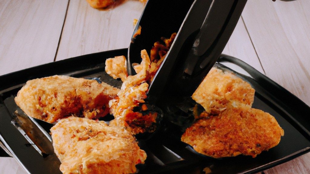 Imagem de uma Air Fryer Spectre da Philips Walita. A fritadeira é de cor preta e possui um design moderno. Ela tem uma cesta removível e um painel de controle digital com várias predefinições de cozimento.