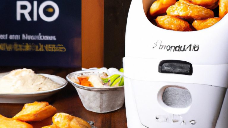 Imagem de uma Fritadeira Airfryer Midea branca de 4 litros, com capacidade de 127 volts. A fritadeira não utiliza óleo e oferece receitas fáceis e saudáveis.