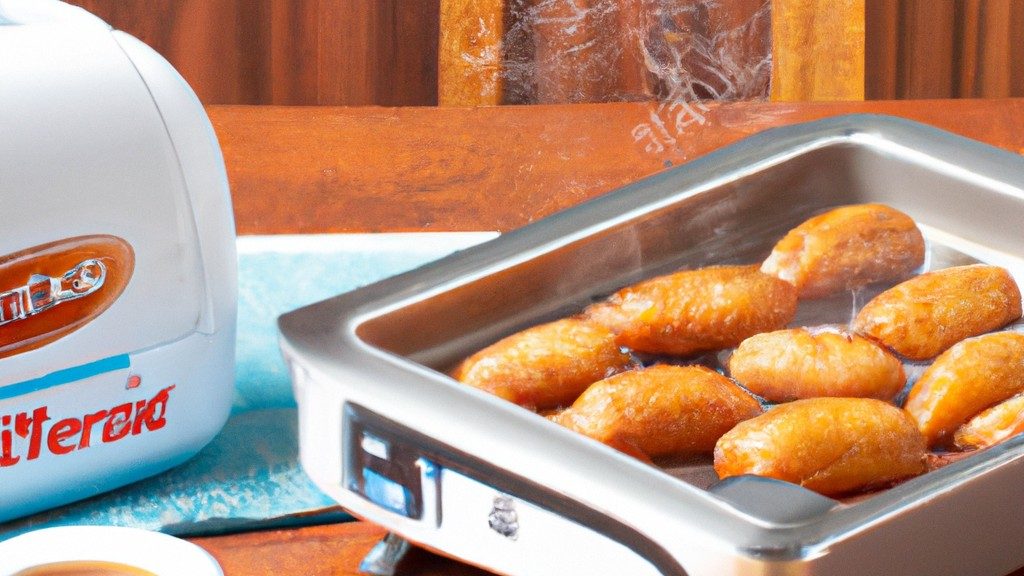 Imagem de uma Air Fryer Mondial Afn-50-Bi com capacidade de 5 litros, cor preta e interior revestido com antiaderente. Possui painel digital com 8 funções pré-programadas, timer de 60 minutos e temperatura ajustável de 80°C a 200°C.