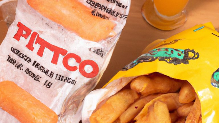 Imagem de uma porção de batatas fritas douradas e crocantes preparadas na airfryer, servidas em um prato branco com um garfo ao lado.