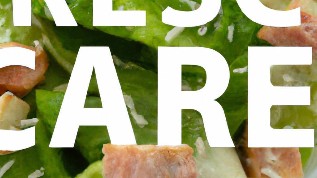 Imagem de uma tigela de salada Caesar feita na Airfryer, com alface romana crocante, croutons dourados e um molho cremoso de parmesão.