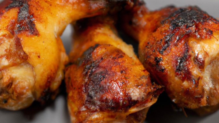Imagem de um galeto assado na Airfryer, com pele crocante e dourada. O galeto é apresentado em um prato, guarnecido com batatas assadas e legumes grelhados.
