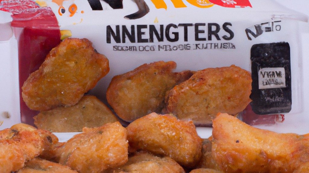 Nuggets de peixe crocantes e dourados preparados na Airfryer, servidos em um prato com molho tártaro e rodelas de limão ao lado.