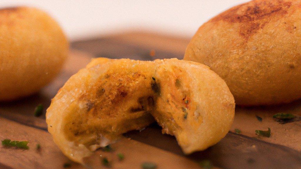 Omelete fofinha e dourada cozida na Airfryer, com ingredientes como ovos, leite, sal e pimenta. A imagem mostra o omelete perfeitamente cozido, com bordas douradas e um interior macio e fofo.