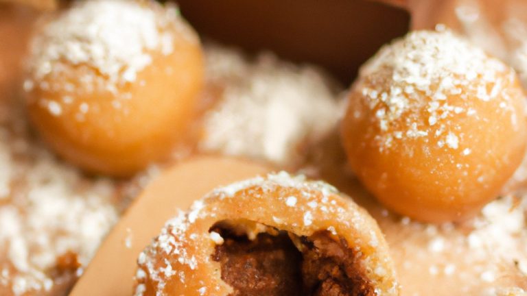 Imagem de pão de mel caseiro recém-assado em uma airfryer. Os pães de mel são de cor dourada e têm uma textura crocante por fora e macia por dentro. Eles são polvilhados com açúcar de confeiteiro e servidos em um prato branco.