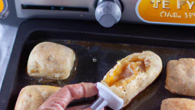 Foto de cima de uma cesta da Airfryer contendo 12 pãezinhos dourados e crocantes. Os pães são polvilhados com sementes de gergelim e têm uma textura macia e fofa por dentro.