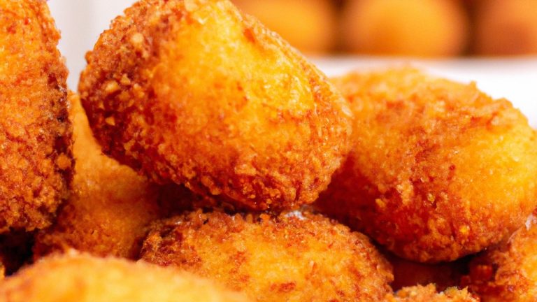 Imagem mostra uma fritadeira Airfryer de dois andares com duas cestas de cozimento empilhadas verticalmente. A cesta superior está contendo alimentos cozidos, enquanto a cesta inferior está vazia. A fritadeira tem um mostrador digital e botões na frente para controlar as configurações de cozimento.