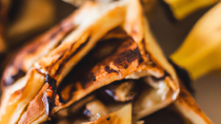 Tortinha De Massa Folhada Com Banana E Chocolate Na Airfryer
