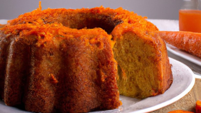 Bolo de Cenoura com Coco Ralado na Airfryer