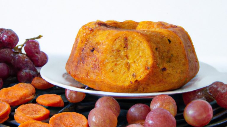 Bolo de Cenoura com Uvas Passas na Airfryer