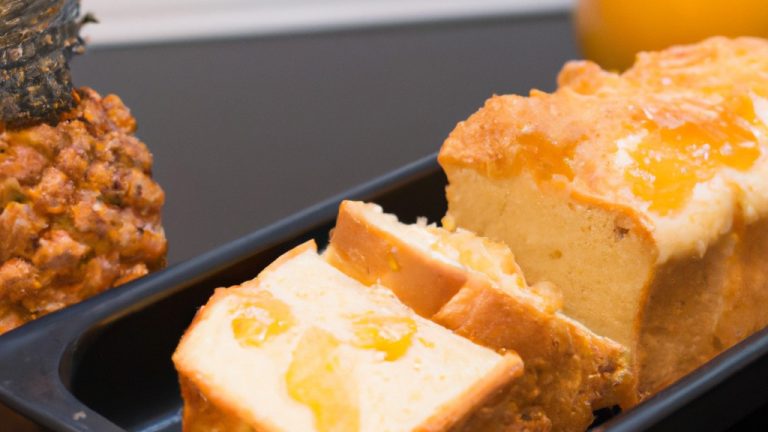 Pudim de Pão com Abacaxi na Airfryer