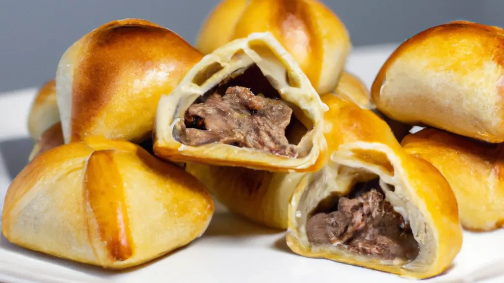 esfiha na airfryer aberta e com recheio de carne uma del cia eeeea2d9